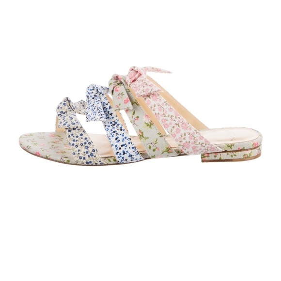 ALEXANDRE BIRMAN Floral-Print Strappy Flat Slide Sandal - Picture 4 of 5